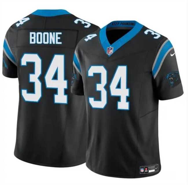 Men & Women & Youth Carolina Panthers #34 Mike Boone Black 2024 F.U.S.E. Vapor Limited Stitched Jersey